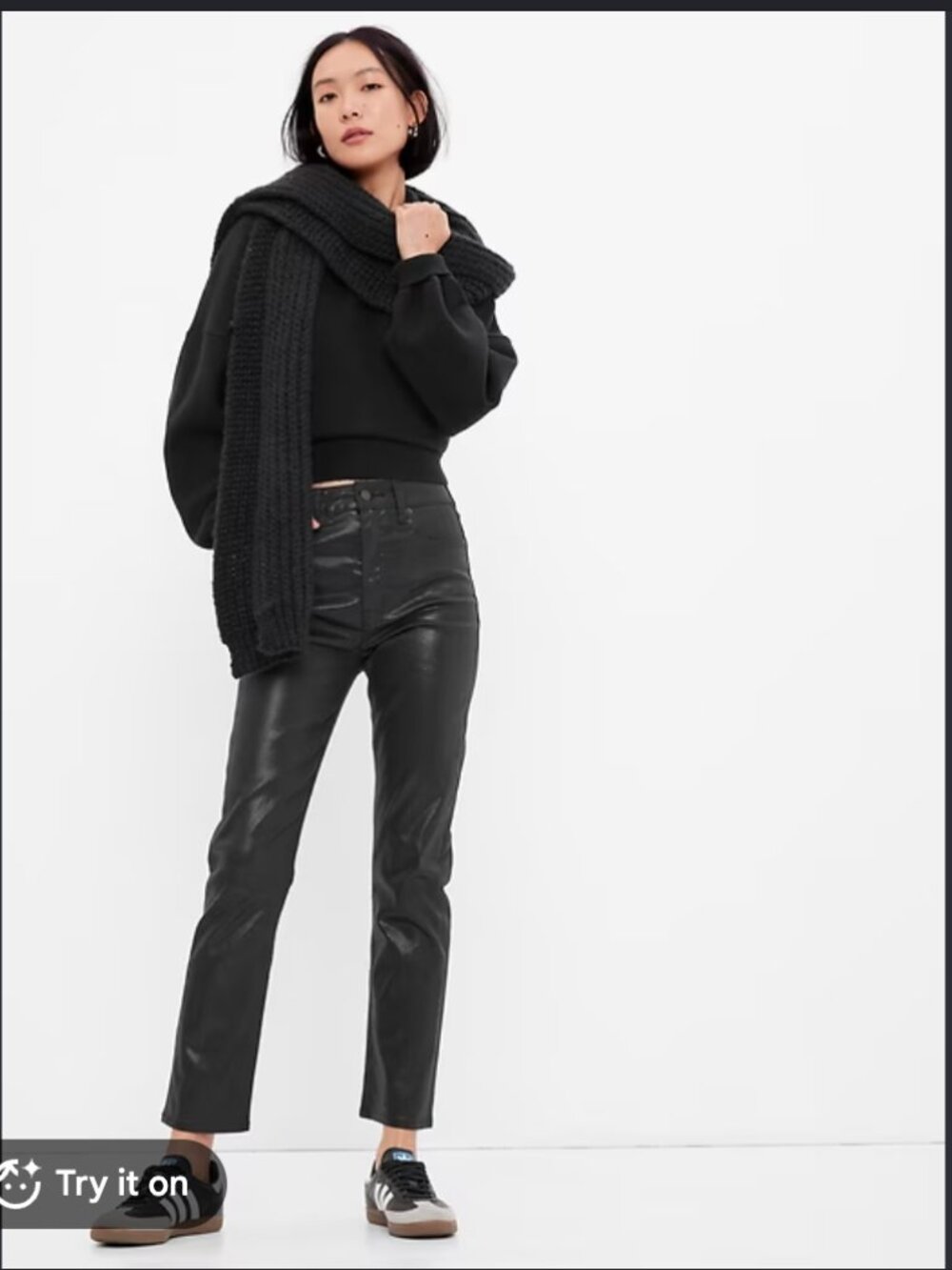 Sky High Rise Foil Vintage Slim Jeans - true black foil 8/29 T